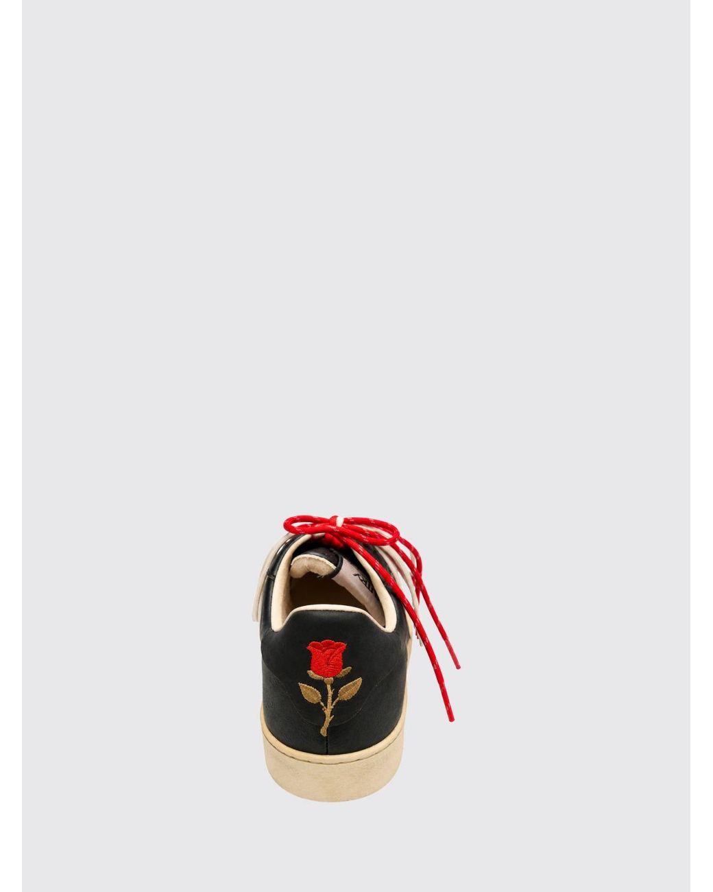 Autry Black Dallas Vintage Leather Sneakers With Embroidery And A Worn-Out Effect for men