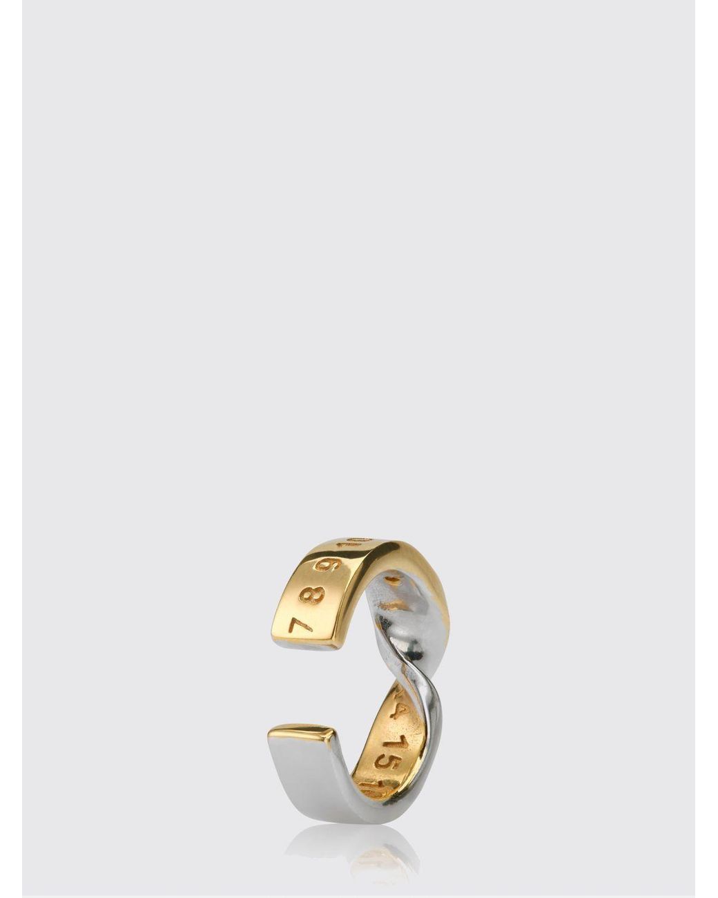 Maison Margiela Metallic Two-Tone Torchon Ear Cuff