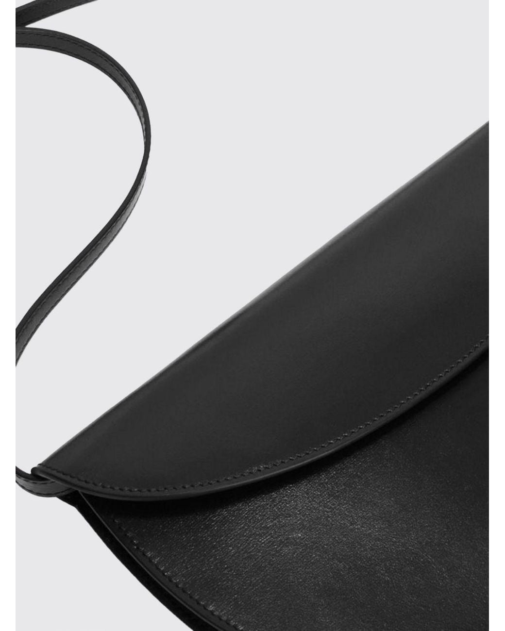 Jil Sander White Small Calfskin Leather Shoulder Bag With Flap Closure