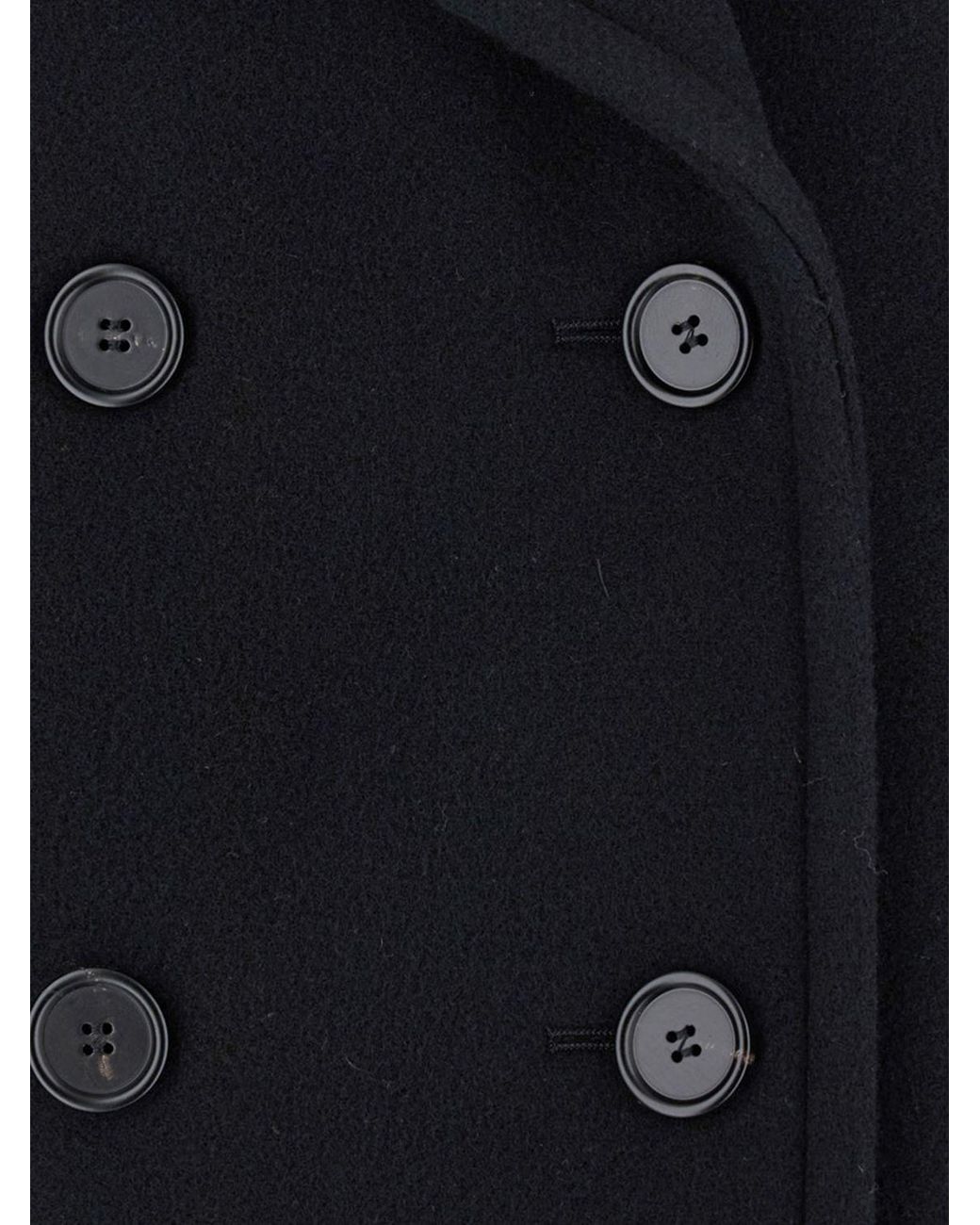 Chloé Blue ChloÉ Double-Breasted Wool Blend Pea Coat With Dropped Shoulders