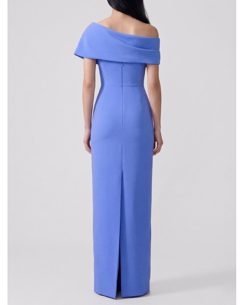 Carolina Herrera Blue Crêpe Long Dress