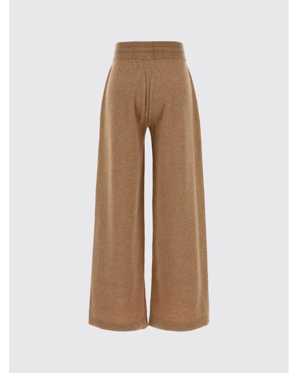 Autry Natural Wool And Cashmere Knit Jogging Trousers With A High-Rise Drawstring Waist