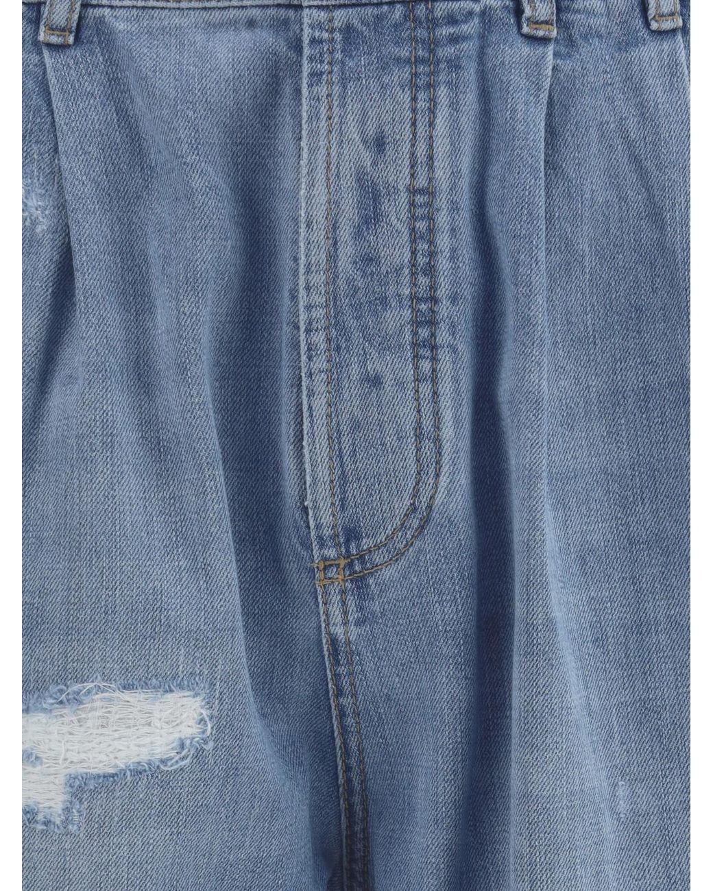 Brunello Cucinelli Blue Pants for men