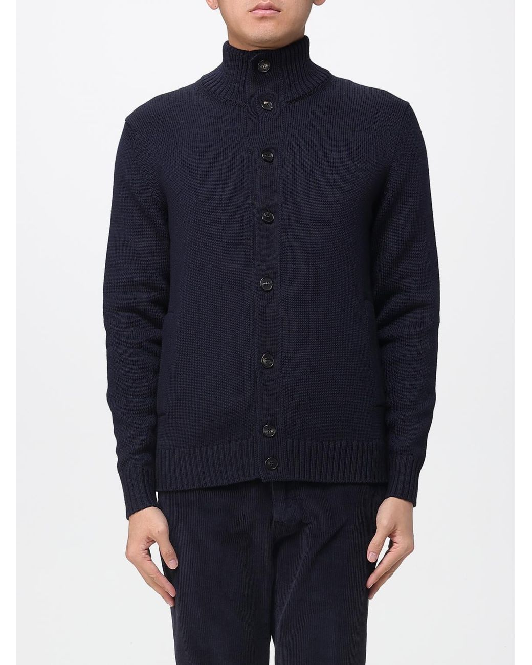 Zanone Blue Wool Turtleneck Sweater for men