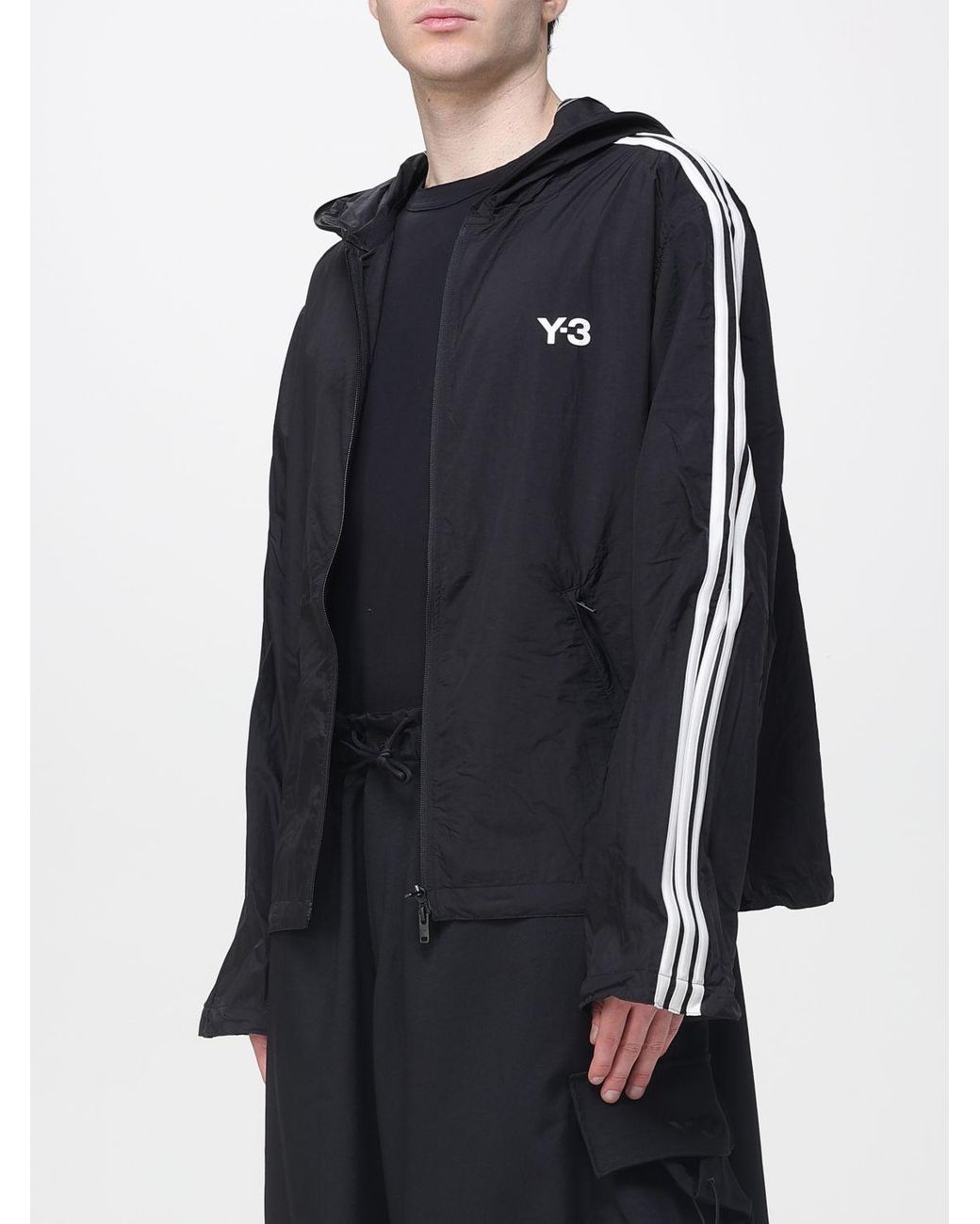Y-3 Blue Nylon Wired 3 Stripes Track Jacket for men