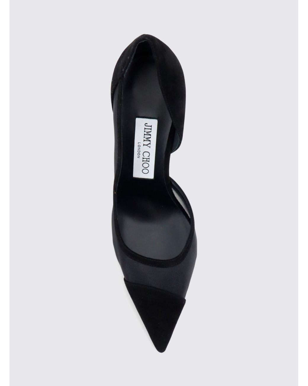 Jimmy Choo Black Brigitte Mesh And Suede Pumps With High Stiletto Heel