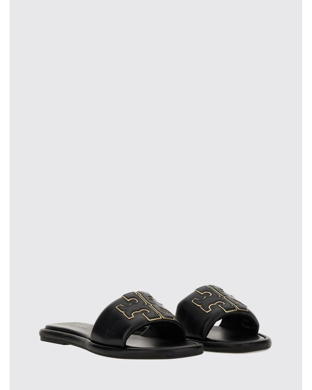 Tory Burch White Double T Sport Padded Nappa Sandal