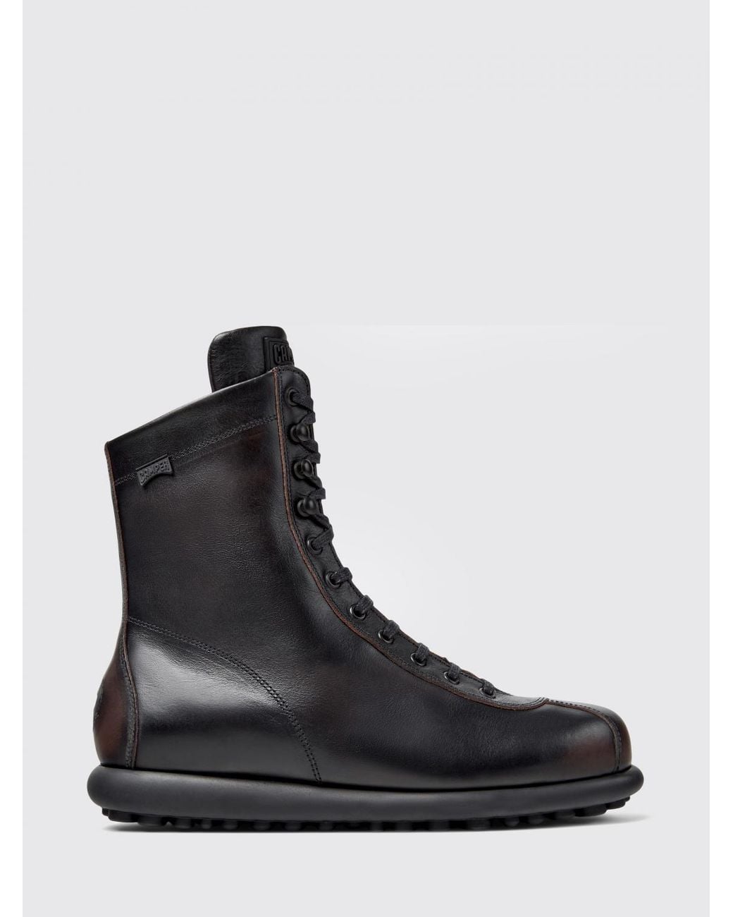 Camper Black Pelotas Vegetable-Tanned Leather Boots for men