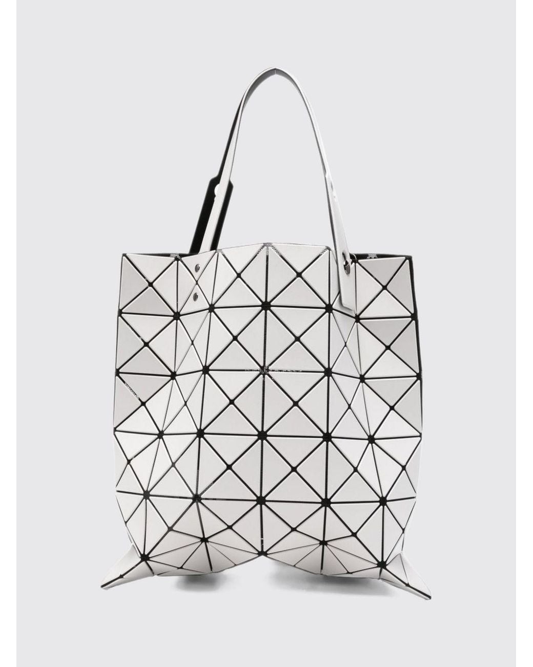 Issey Miyake White Lucent Geometric-Panel Tote Bag