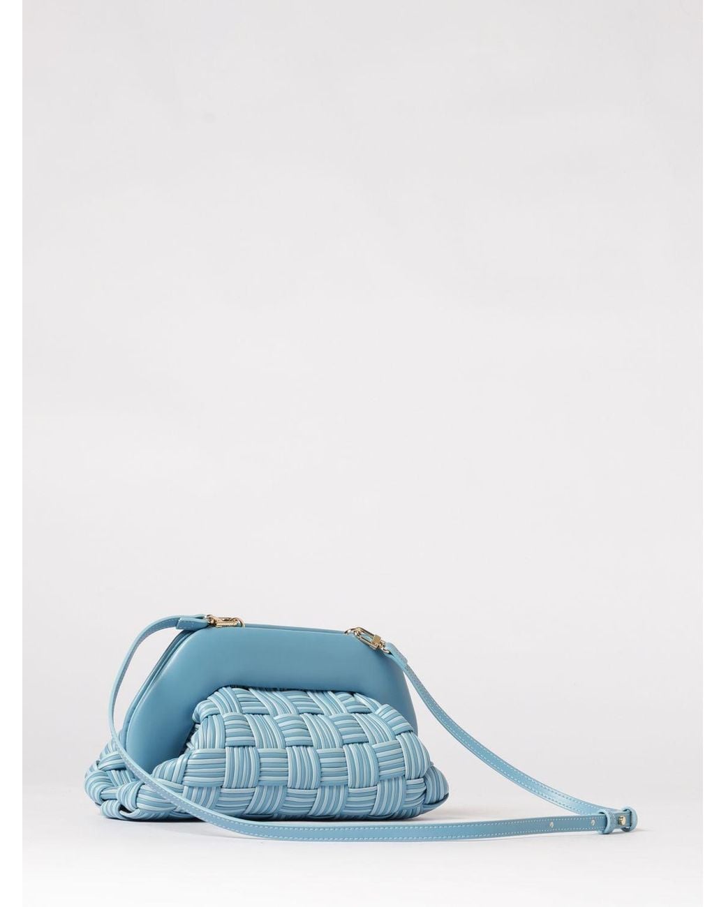THEMOIRÈ Blue ThemoirÈ Woven Vegan Leather Bios Clutch