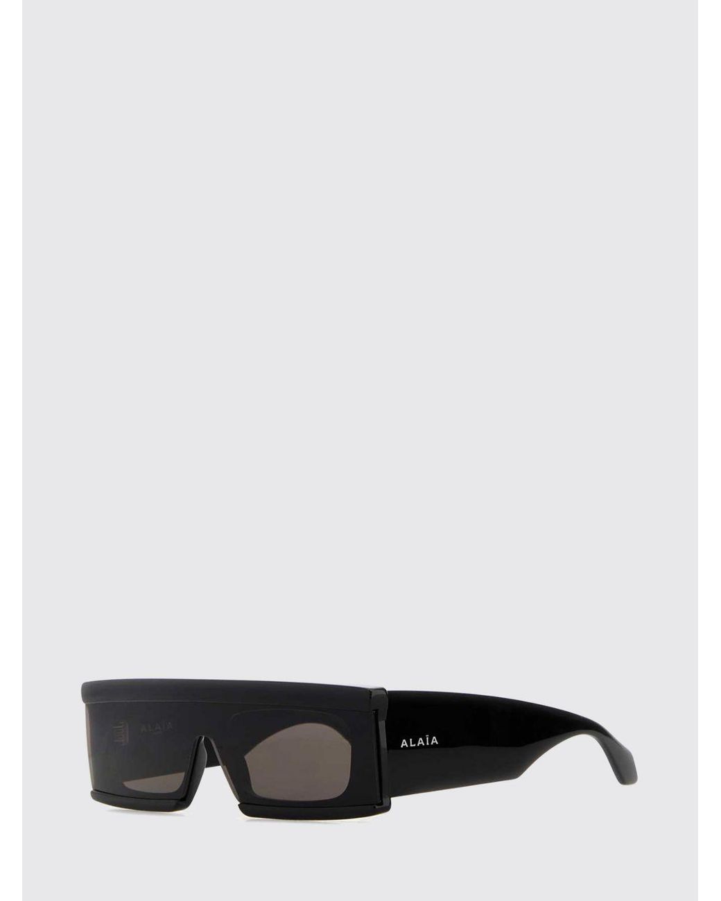 Alaïa White Rectangular Acetate Mask Sunglasses