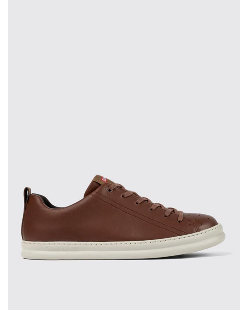 Camper Brown Runner Four Round-Toe Leather Sneakers for men