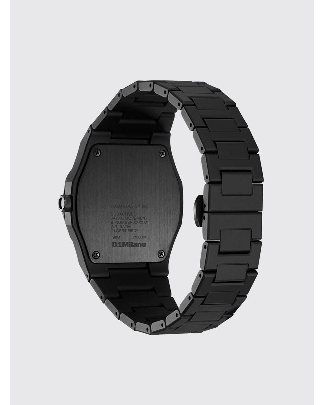 D1 Milano Black Carbon Diver Polycarbonate And Stainless Steel Watch for men