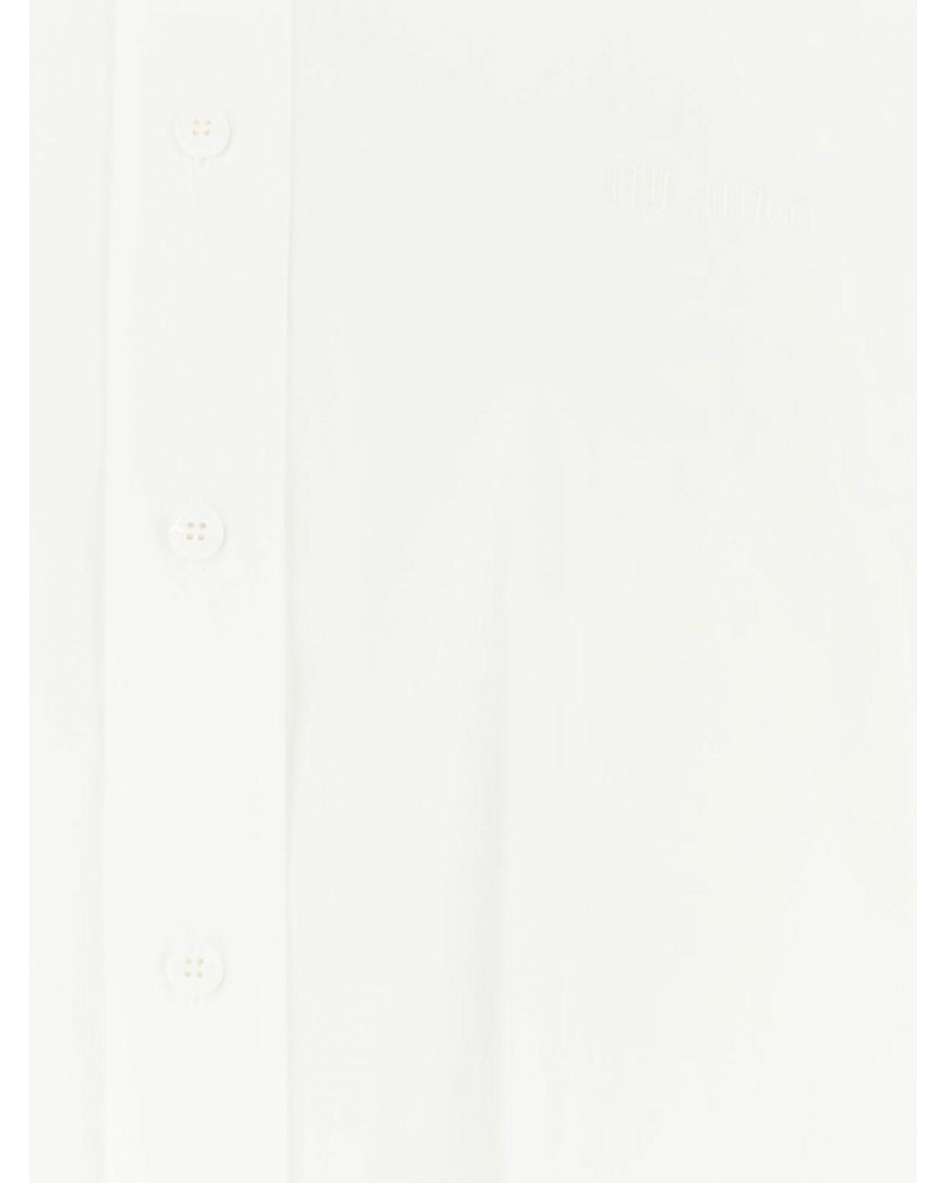 The Attico White Relaxed Fit Cotton Shirt With Balloon Sleeves