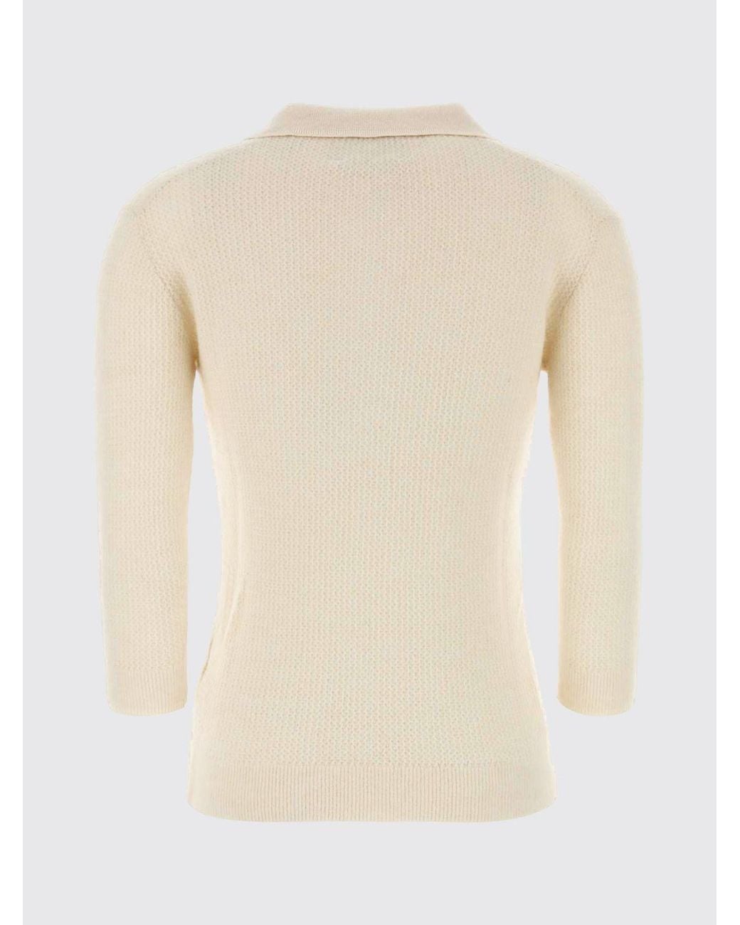 Isabel Marant Blue V-Neck Alpaca Blend Knit Polo