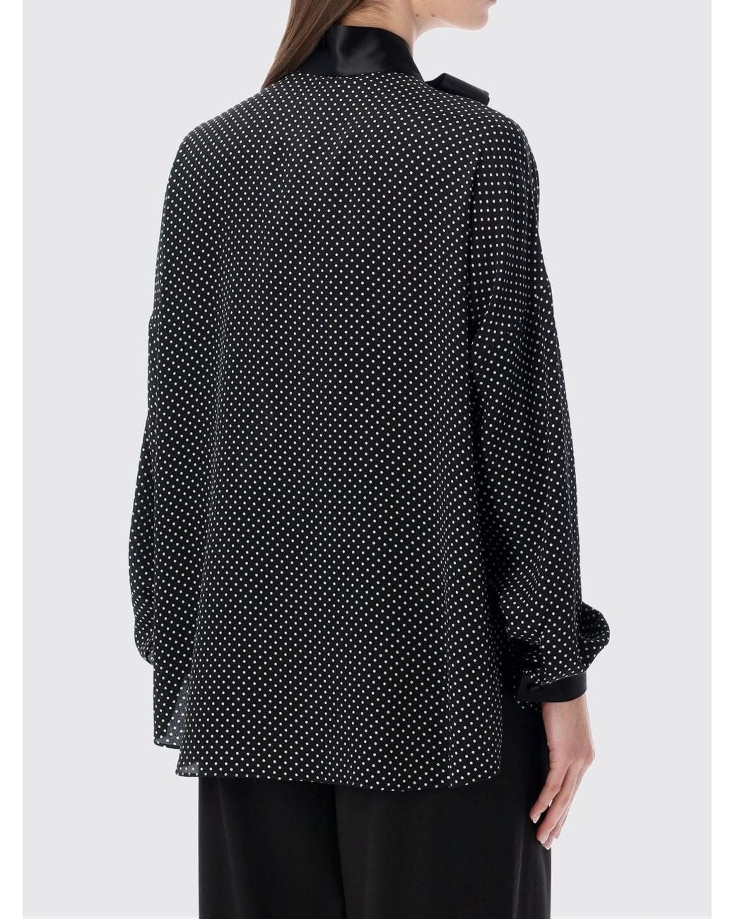 Tom Ford Gray Polka Dot Silk Blouse