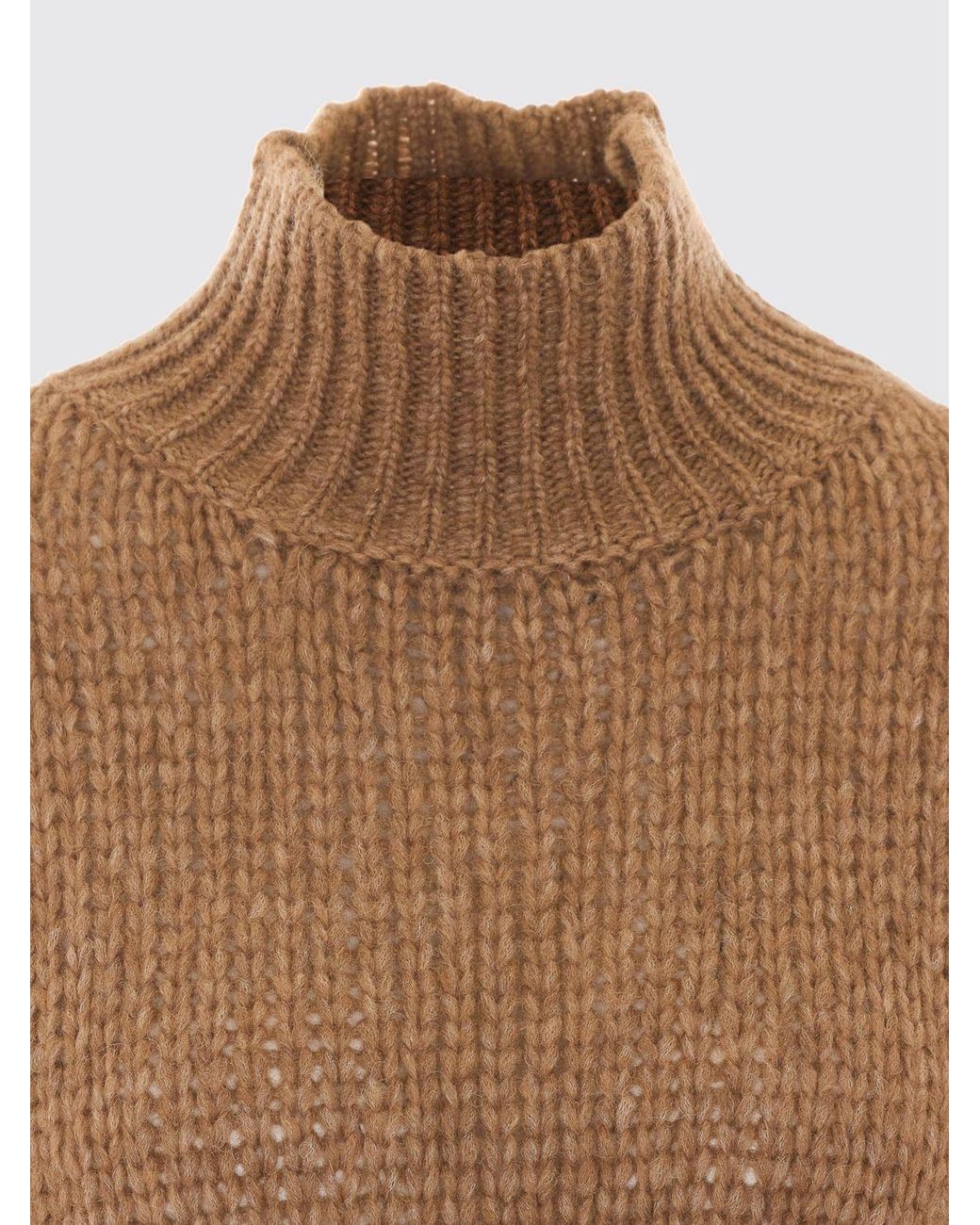 Roberto Collina Blue Wool Blend Turtleneck Jumper With Dropped Shoulders