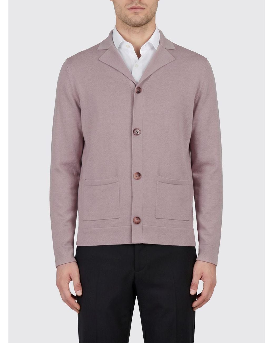 Ballantyne Purple Cotton Cardigan for men