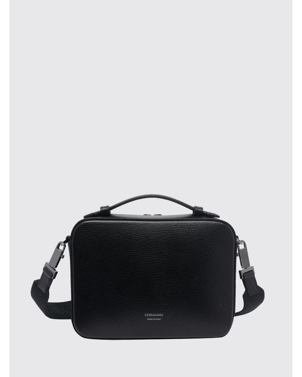 Borsa A Tracolla Gancini di Ferragamo in Black da Uomo