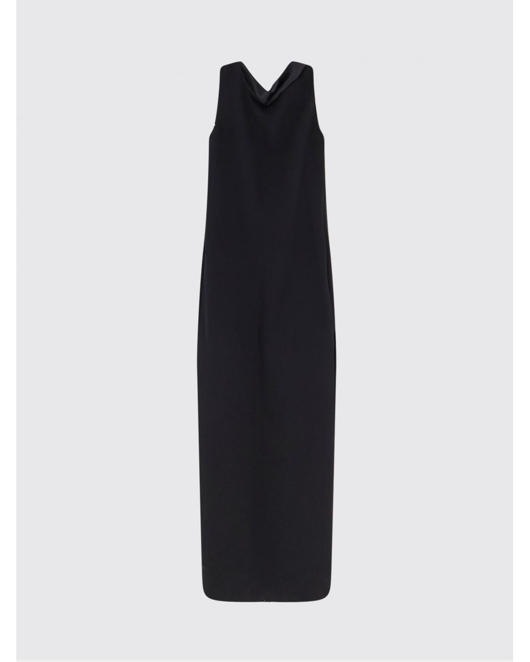 Max Mara Black Long Polyester Dress