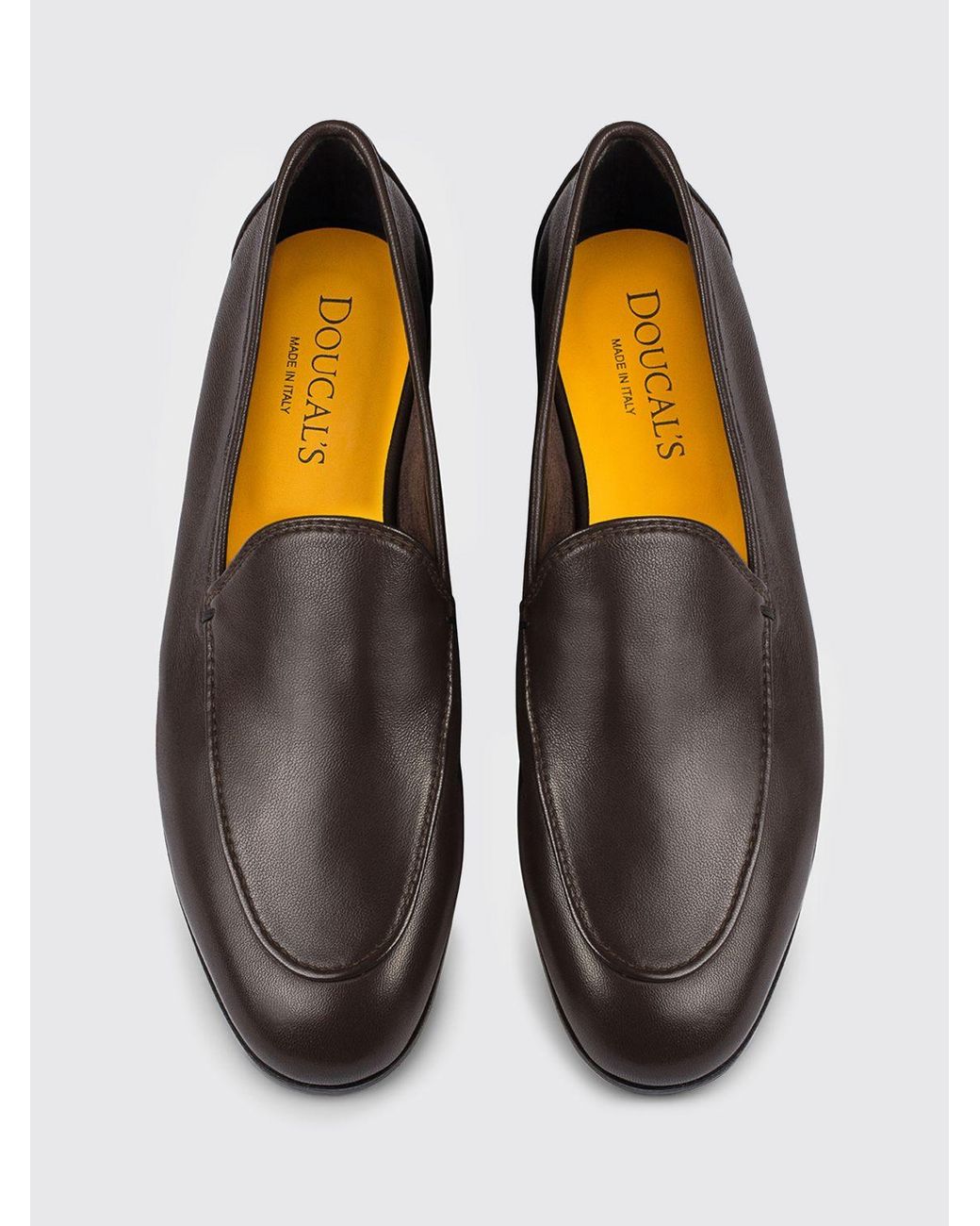 Doucal's White Leather Loafers