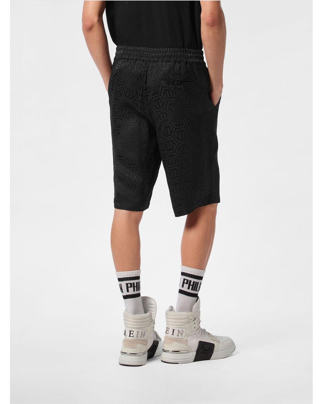 Philipp Plein Black Shorts for men