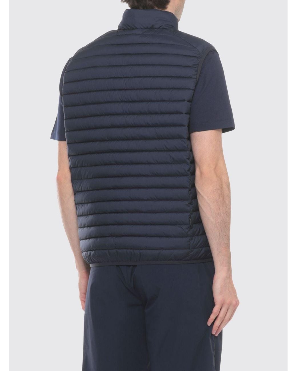 Save The Duck Padded Nylon Vest in Blue for Men | Lyst