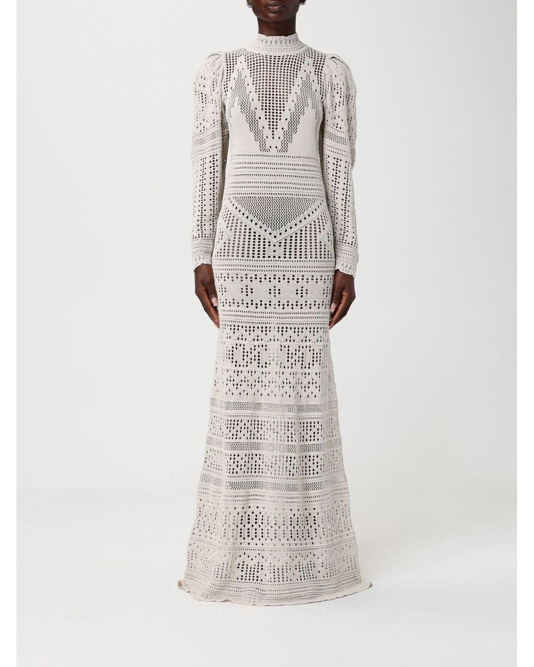 Isabel Marant White Dione Long Cotton Dress