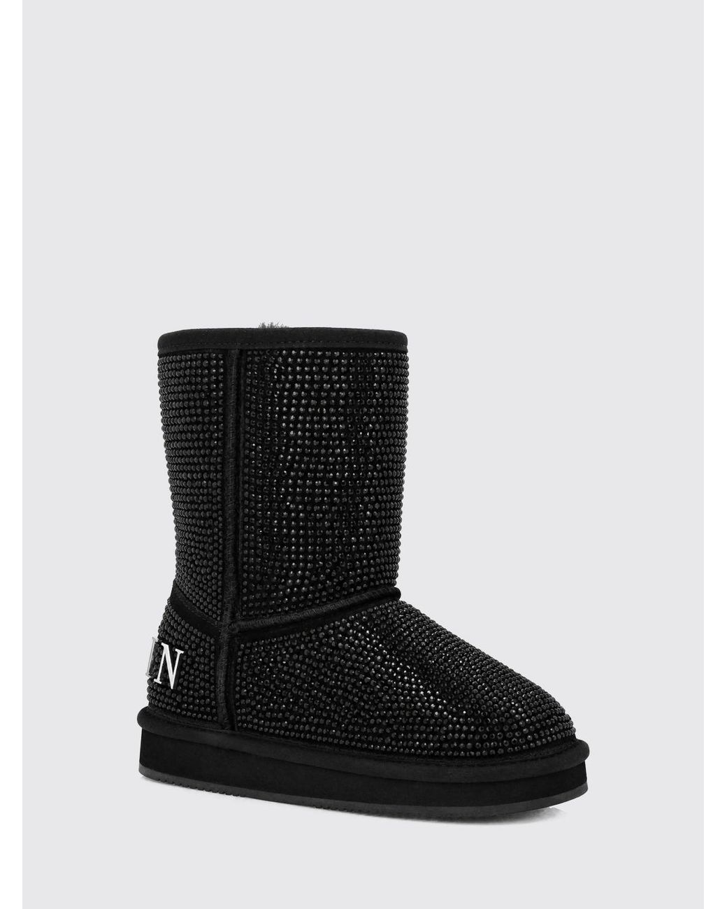 Philipp Plein Black Flat Ankle Boot