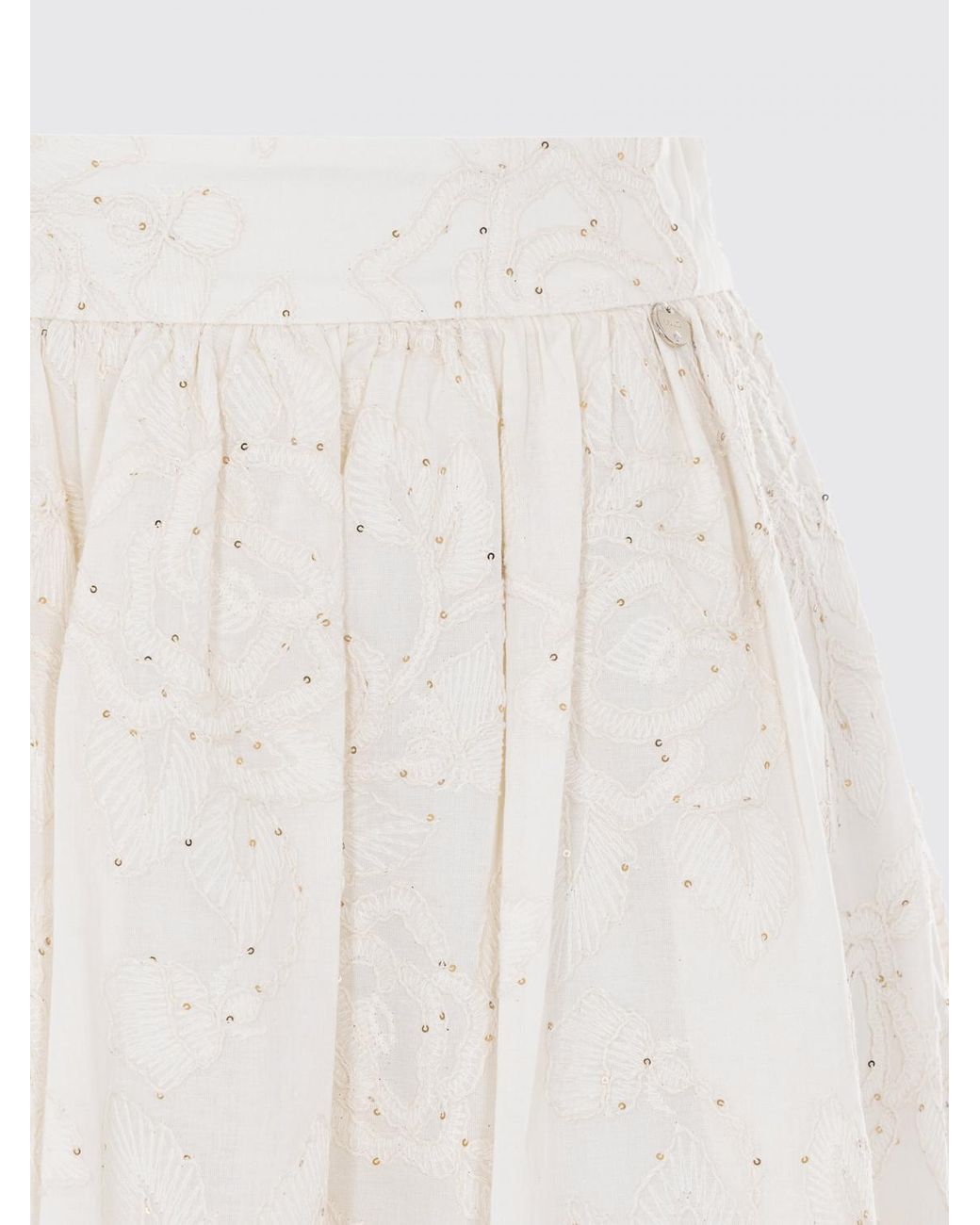 Liu Jo Natural Sangallo Midi Skirt