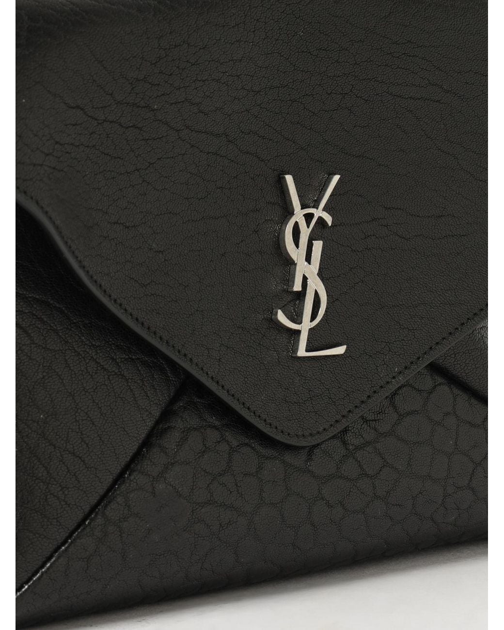 Saint Laurent Black Envelope Monogram Crossbody Bag for men