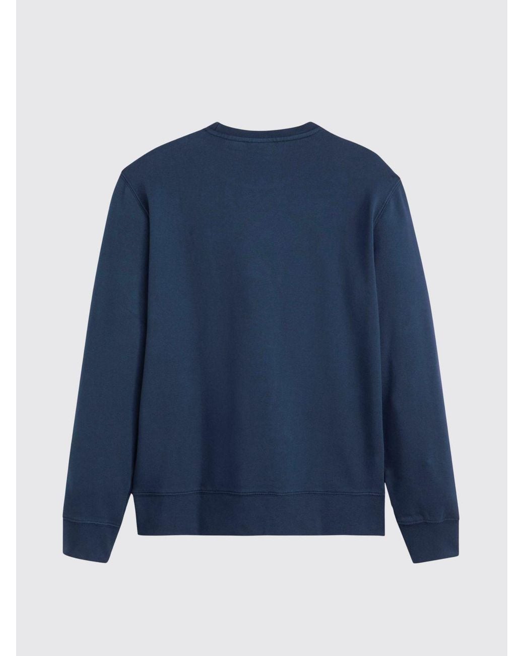 Levi's Blue Pure Cotton Crewneck Sweatshirt With Dropped Shoulders And Tonal Logo for men