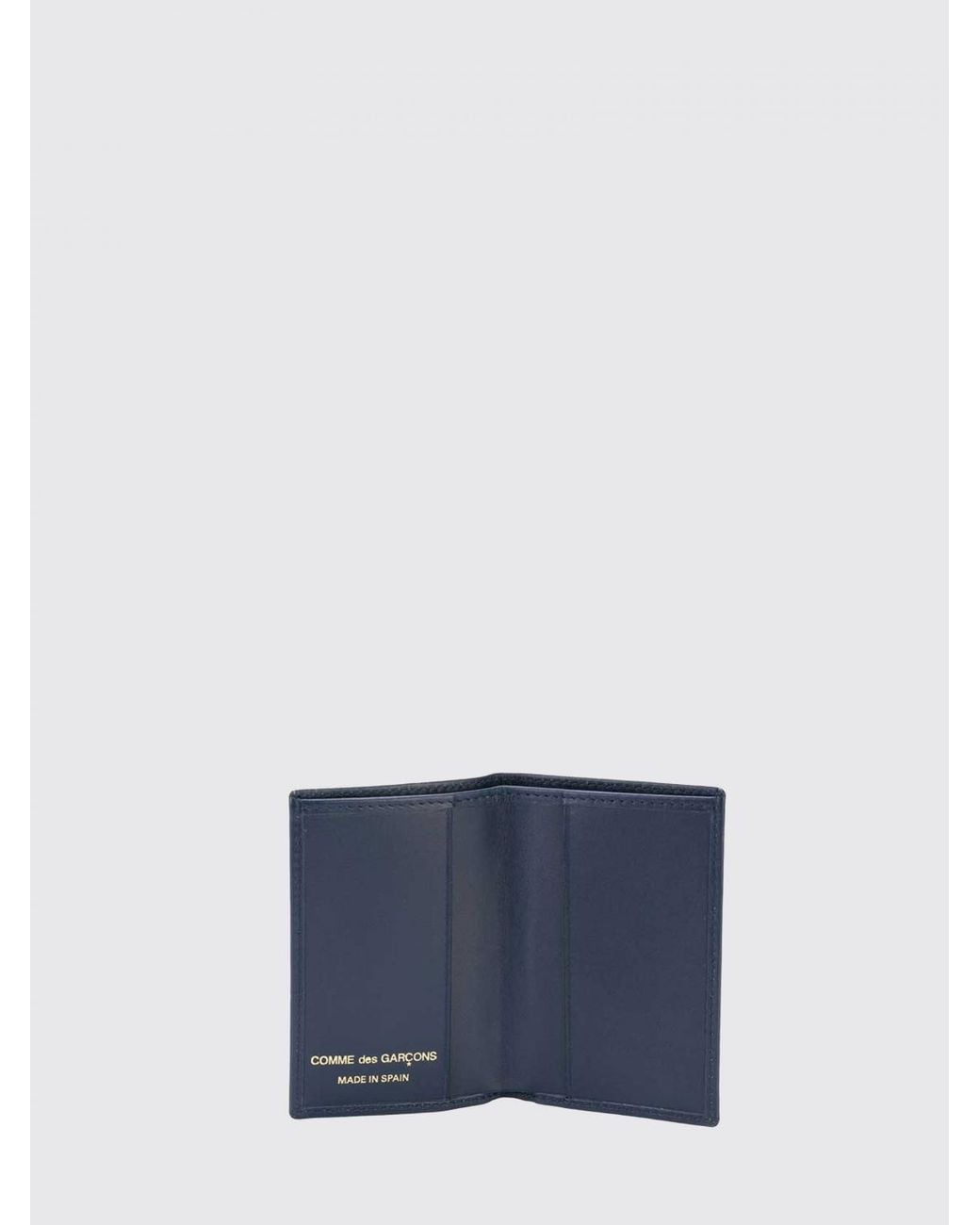 Comme des Garçons Blue Calf Leather Card Holder