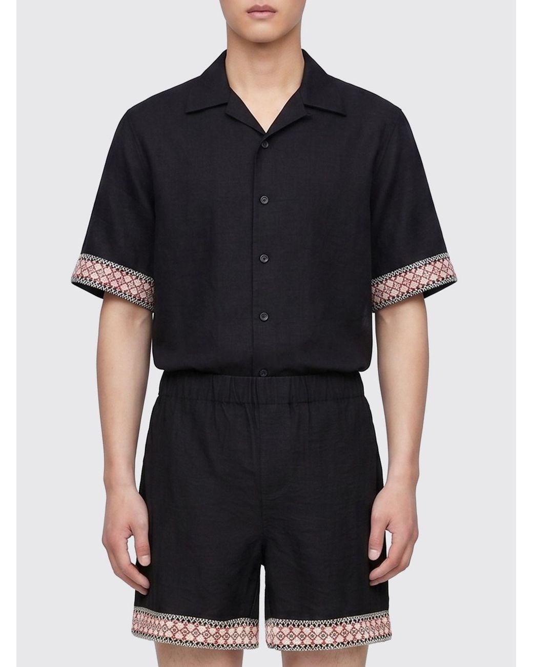 Camiseta Hombre Commas de hombre de color Black