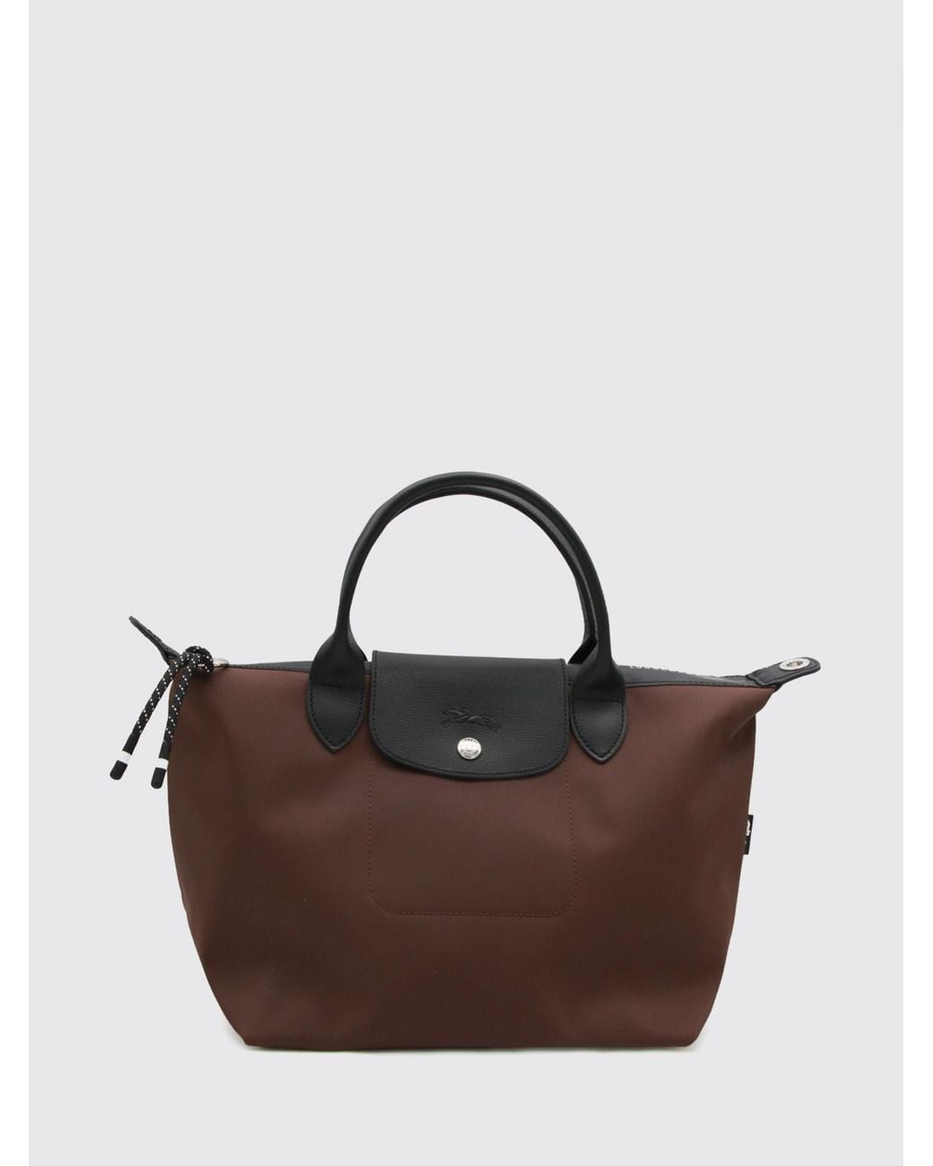 Longchamp Brown Le Pliage Energy Recycled Nylon Handbag With Shoulder Strap