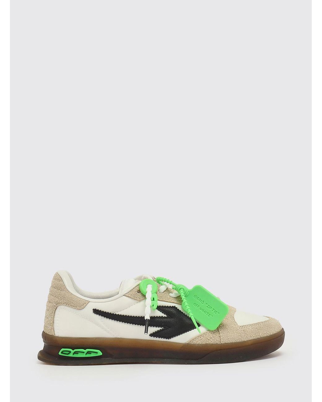 Off-White c/o Virgil Abloh Green Suede And Nylon End Of Play Sneakers for men