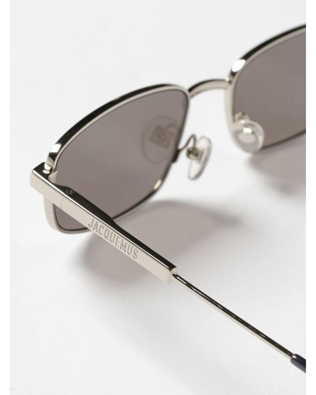 Jacquemus White Sera Rectangular Frame Sunglasses