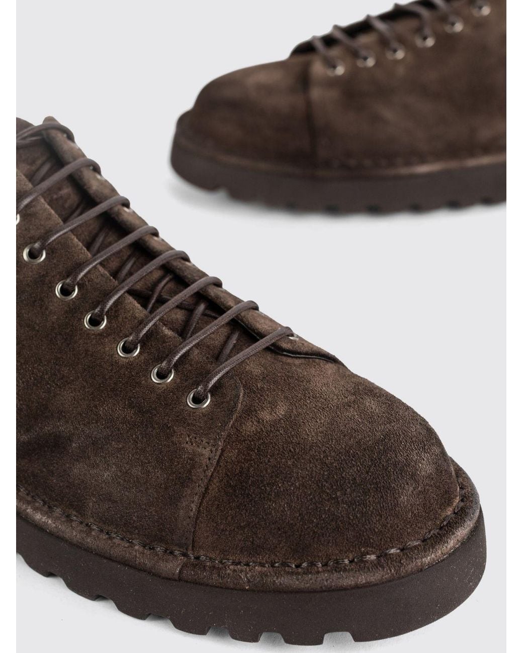 Marsèll Brown Pallottola Pomice Suede Derby Shoes With Notched Sole