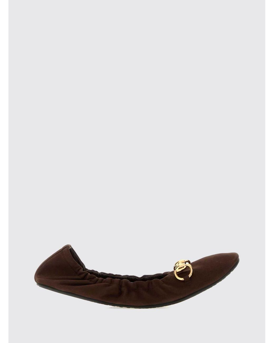 Gucci White Prima Suede Ballet Flats With Horsebit Detail