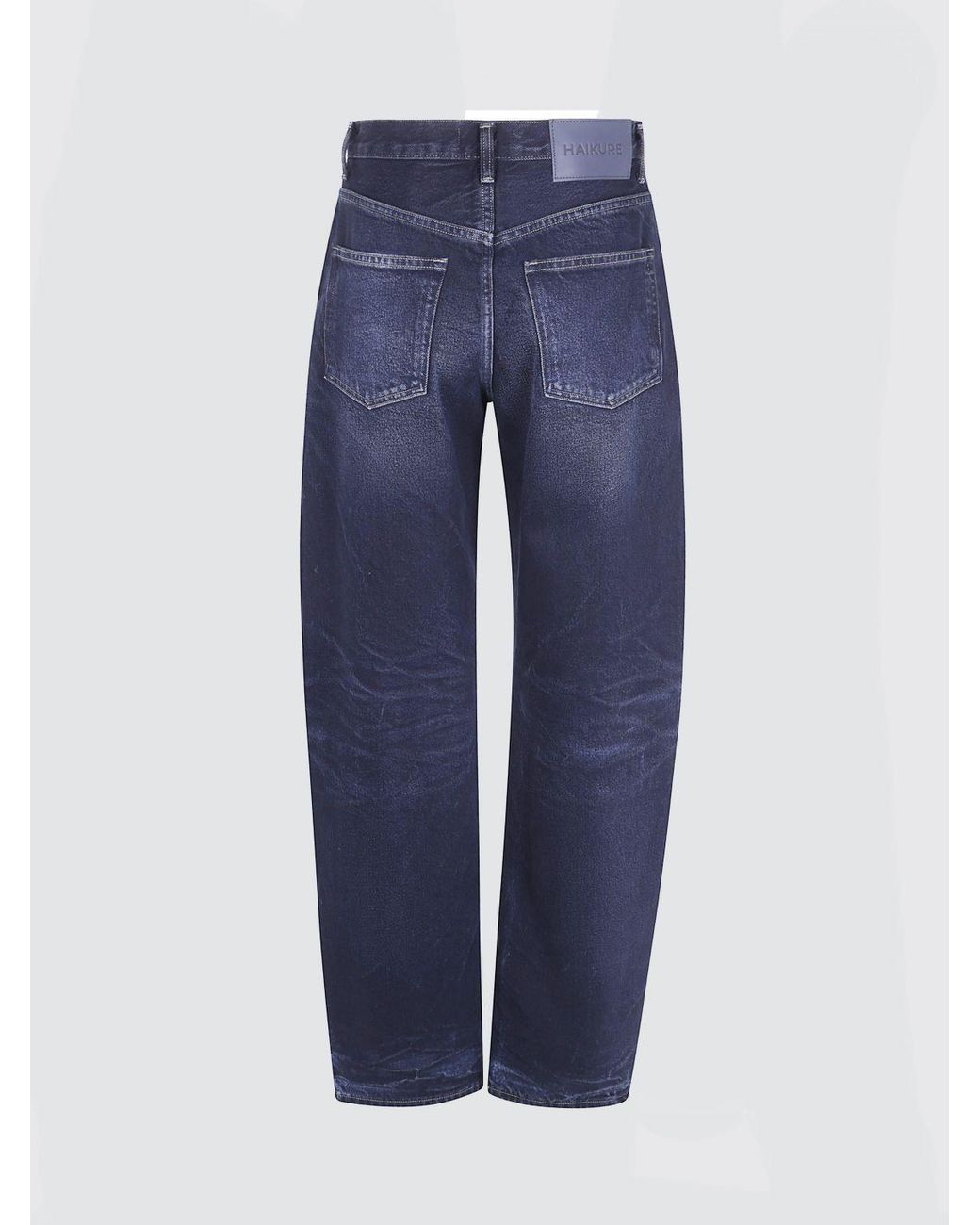 Haikure Blue Bibi Mid-Rise Five-Pocket Baggy Jeans