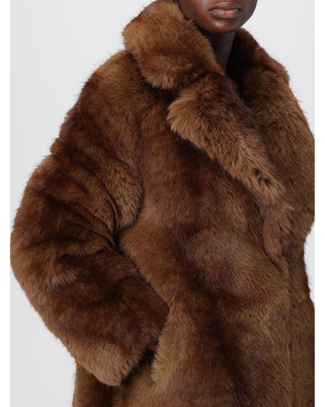 Apparis Brown Fur Coat