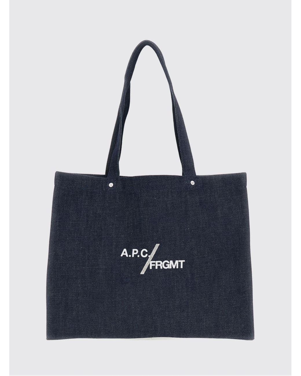 Tote Bag X Fragment di A.P.C. in Blue da Uomo