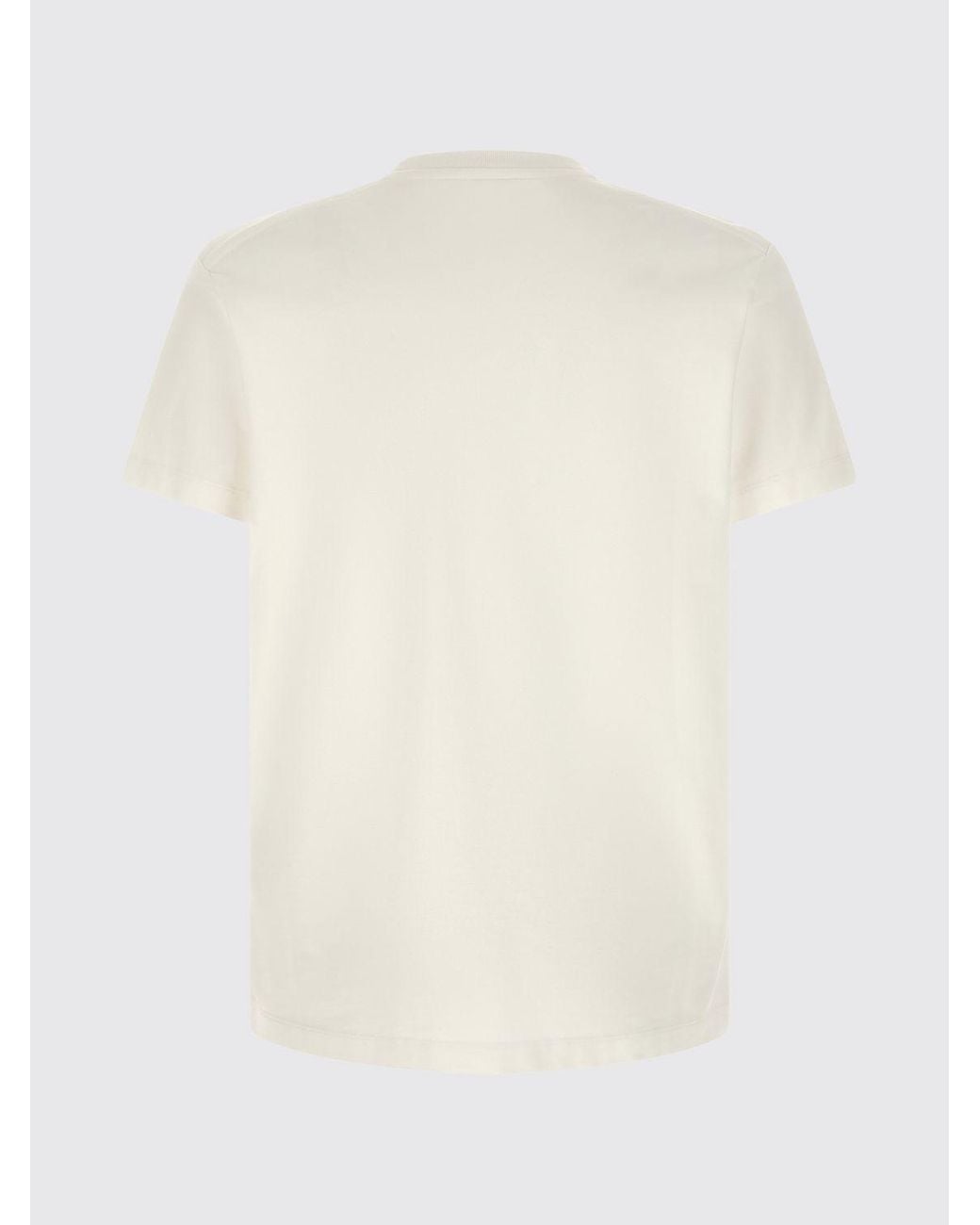 DSquared² White Short-Sleeved Cotton T-Shirt With Contrasting Logo Print for men