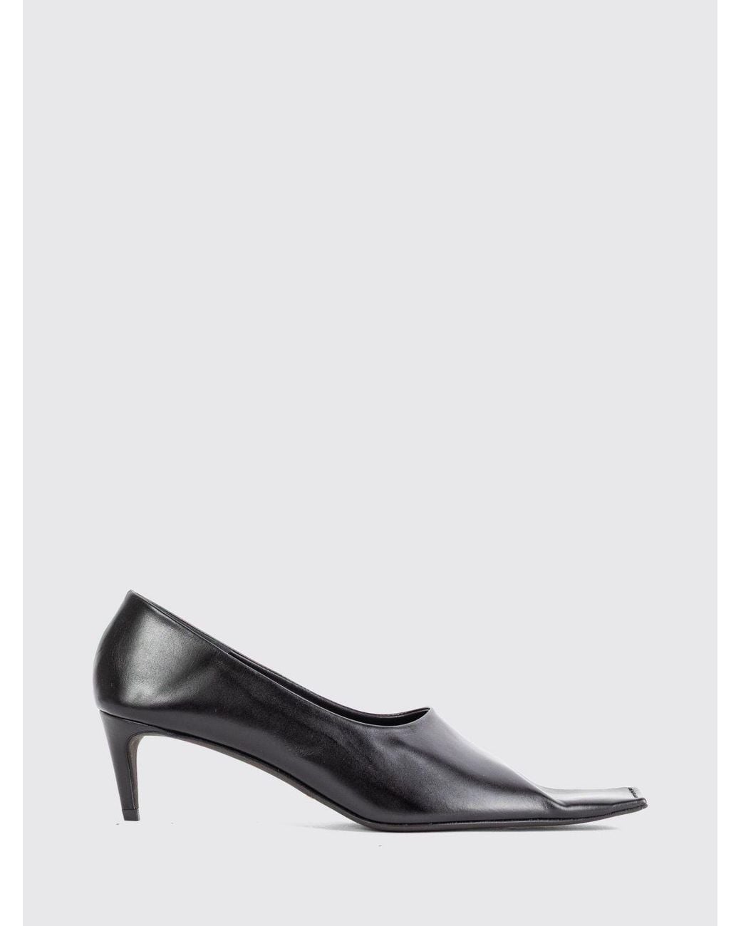 Khaite White Marlene Smooth Leather Pumps With Square Toe And Mid Heel