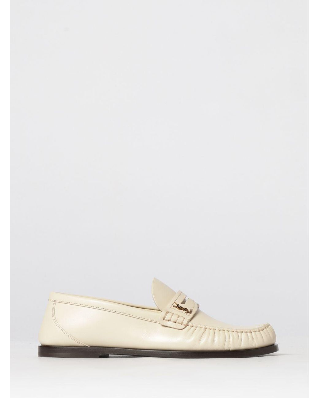 Saint Laurent White Le Loafer Leather Loafers