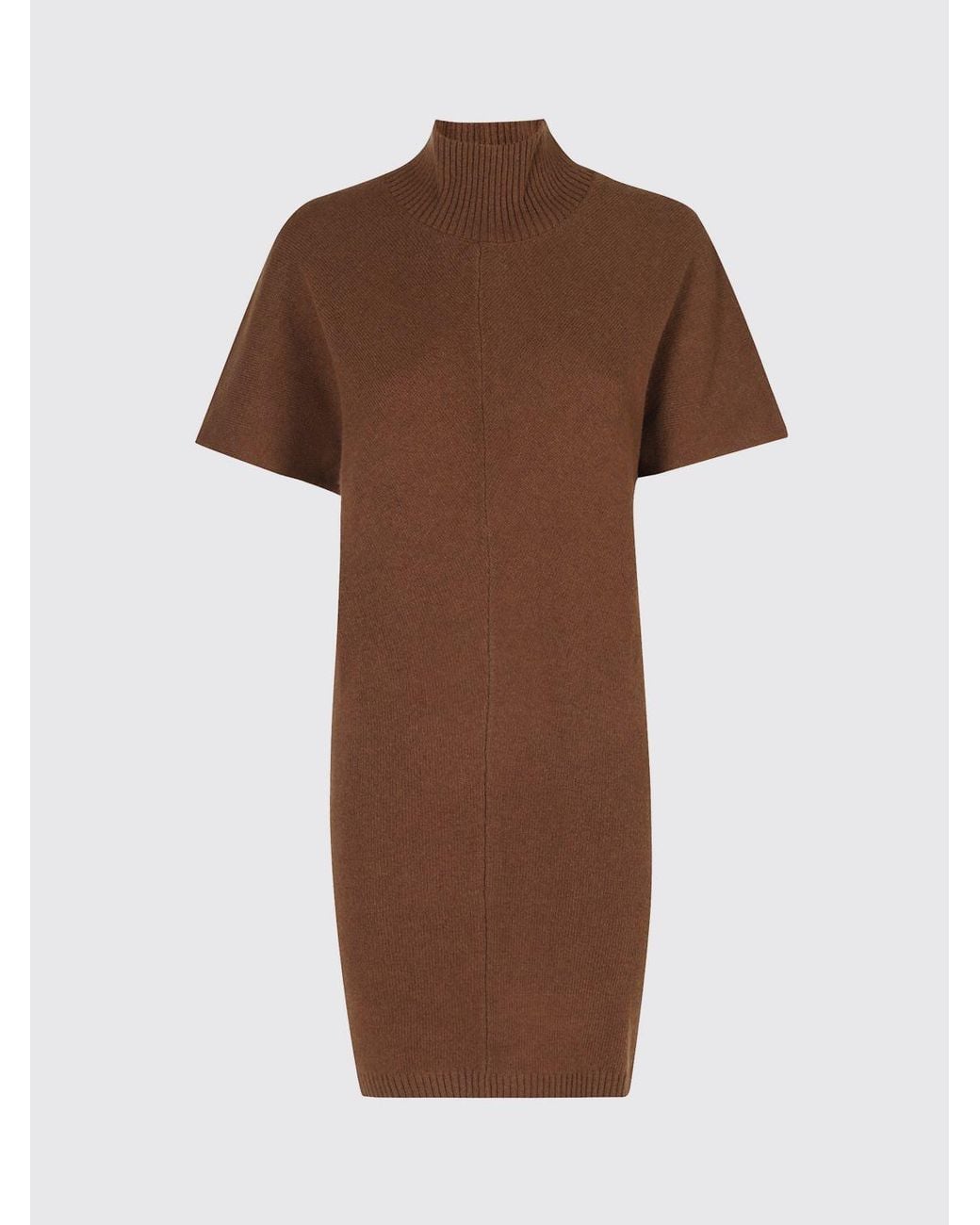 FEDERICA TOSI Brown Knit Sheath Mini Dress