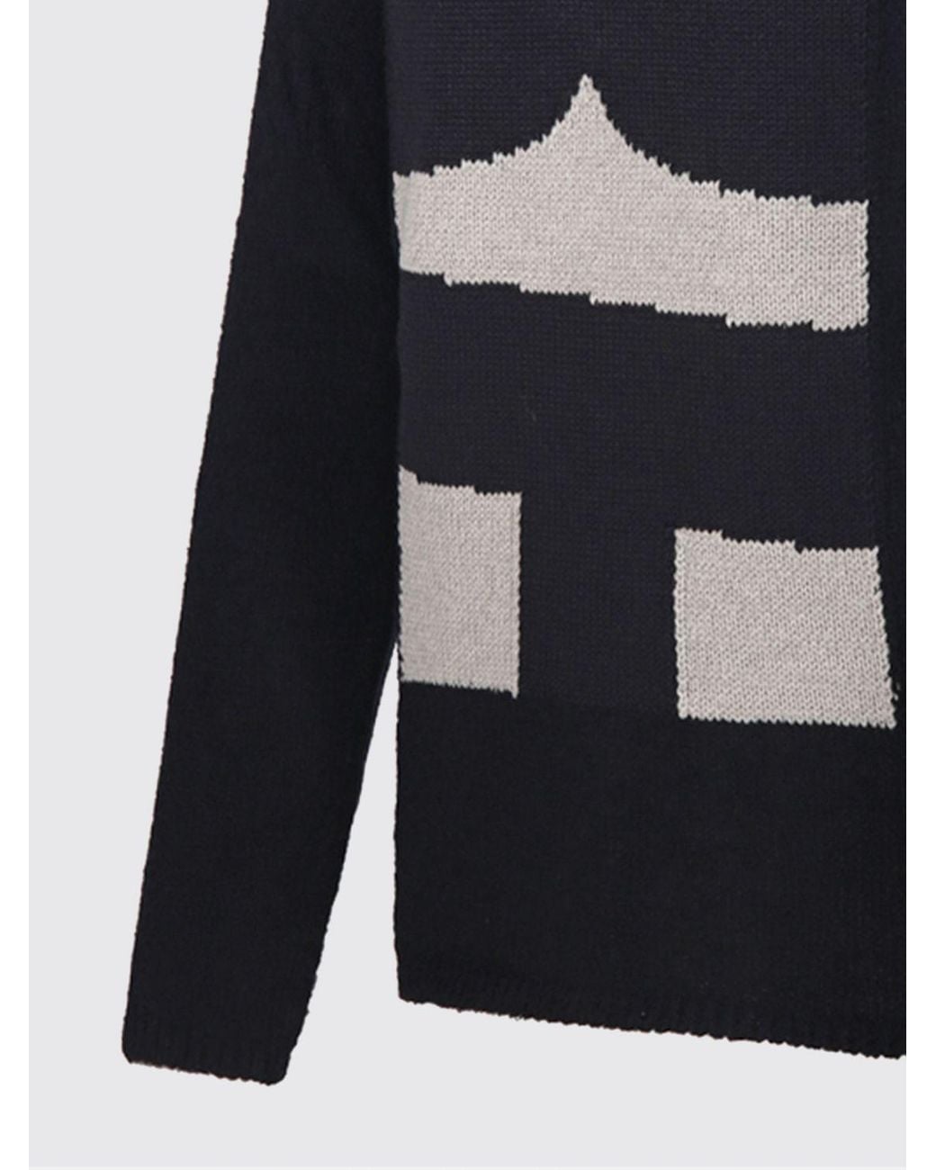 Comme des Garçons Blue Abstract Print Polyester Crewneck Jumper for men