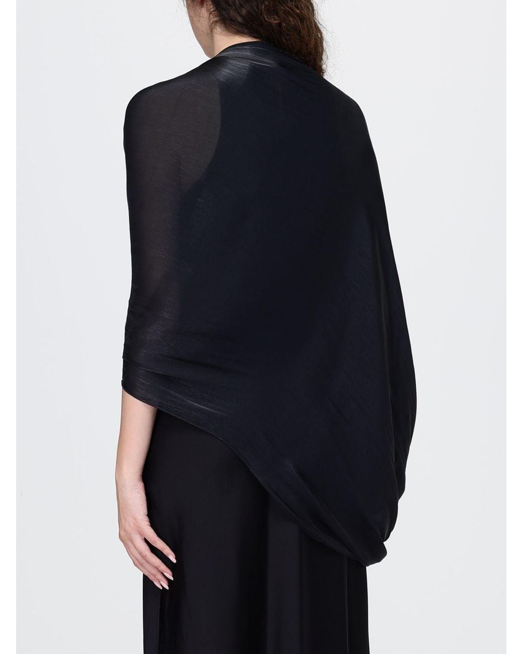 Emporio Armani Blue Satin Stole