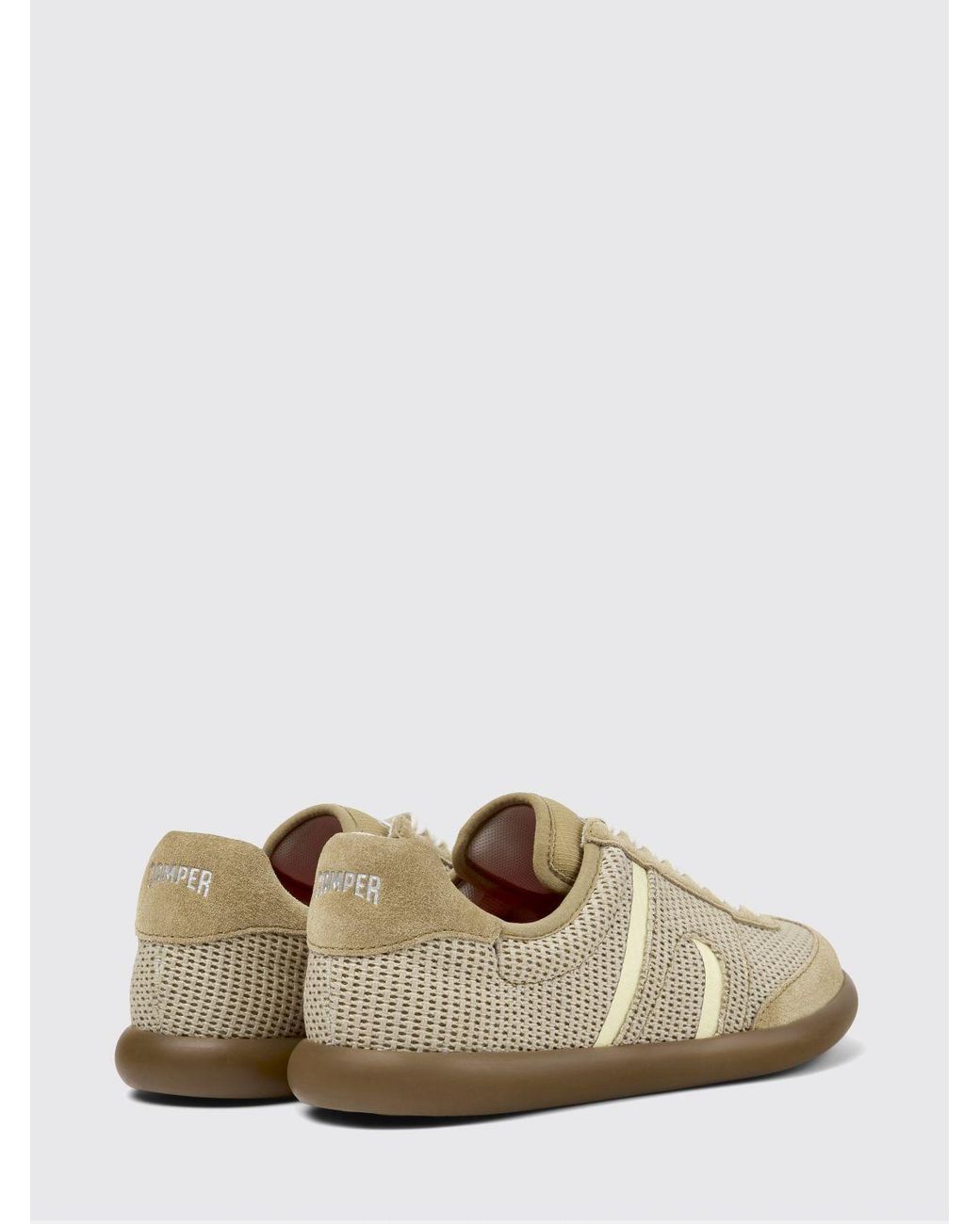 Camper White Pelotas Soller Suede And Lyocell Tencel Sneakers