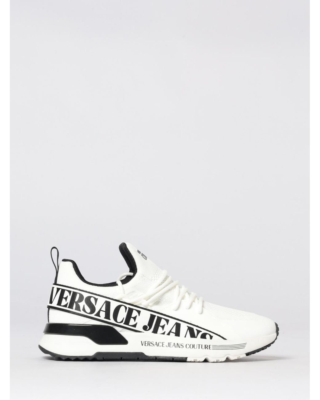 Versace Jeans Couture White Mesh Sneakers for men